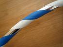 Blue, White and Silver Hoop