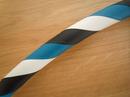 Black, Teal and White Hoop