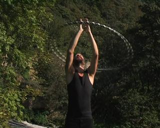 hooping overhead hand pass