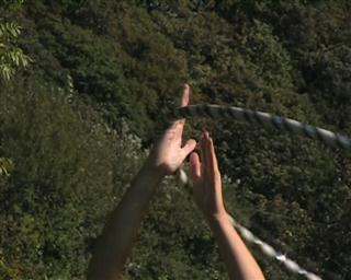 hooping overhead hand pass