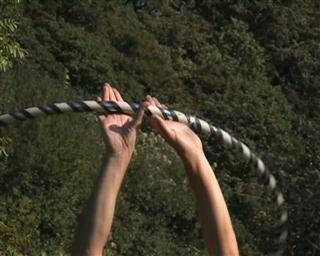 hooping overhead hand pass