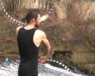 hooping three beat weave
