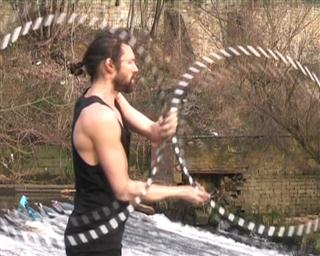 hooping three beat weave