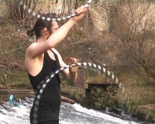 hooping three beat weave