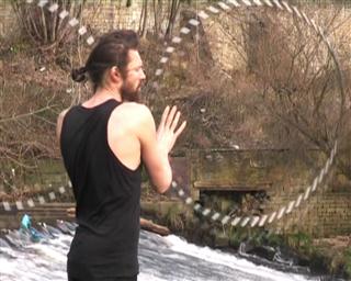 hooping three beat weave